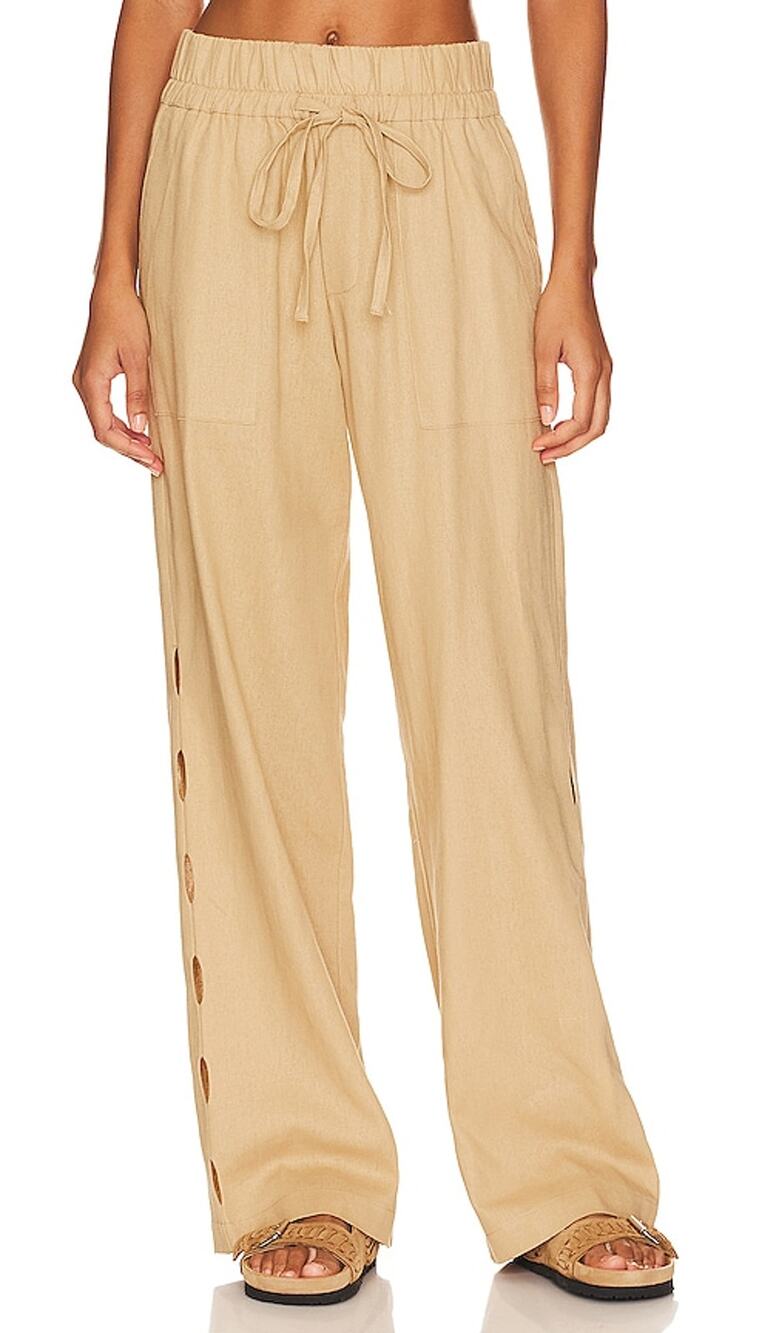 Sanctuary Relaxed Tan Stella Pants Size L NWT